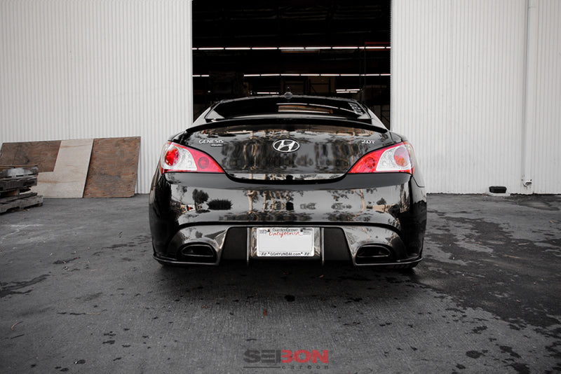 Seibon 08-10 Hyundai Genesis 2dr SP-Style Carbon Fiber Rear Lip 6