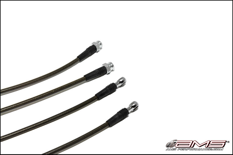 AMS Performance 08-15 Mitsubishi EVO X Stainless Steel Brake Lines (4 Lines) - EVO & Lancer