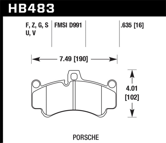 Hawk Performance Hawk DTC-80 01-13 Porsche 911 (996/997) Front Race Brake Pads