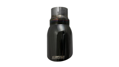 CORSA Performance Corsa Single Universal 2.5in Inlet / 4in Outlet Black PVD Pro-Series Tip Kit