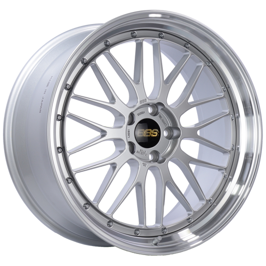 BBS LM 21x10 5x120 ET38 Diamond Silver Center Diamond Cut Lip Wheel -82mm PFS/Clip Required 0