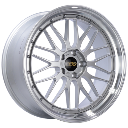 BBS LM 21x10 5x120 ET38 Diamond Silver Center Diamond Cut Lip Wheel -82mm PFS/Clip Required 0