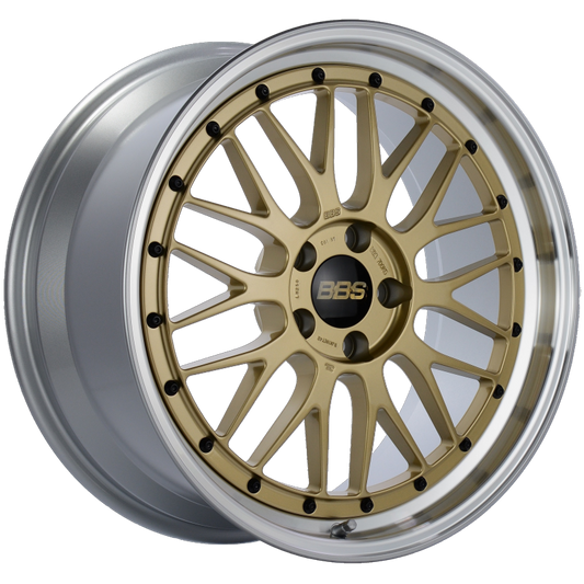 BBS LM 19x9 5x112 ET42 Gold Center Diamond Cut Lip Wheel -82mm PFS/Clip Required 0