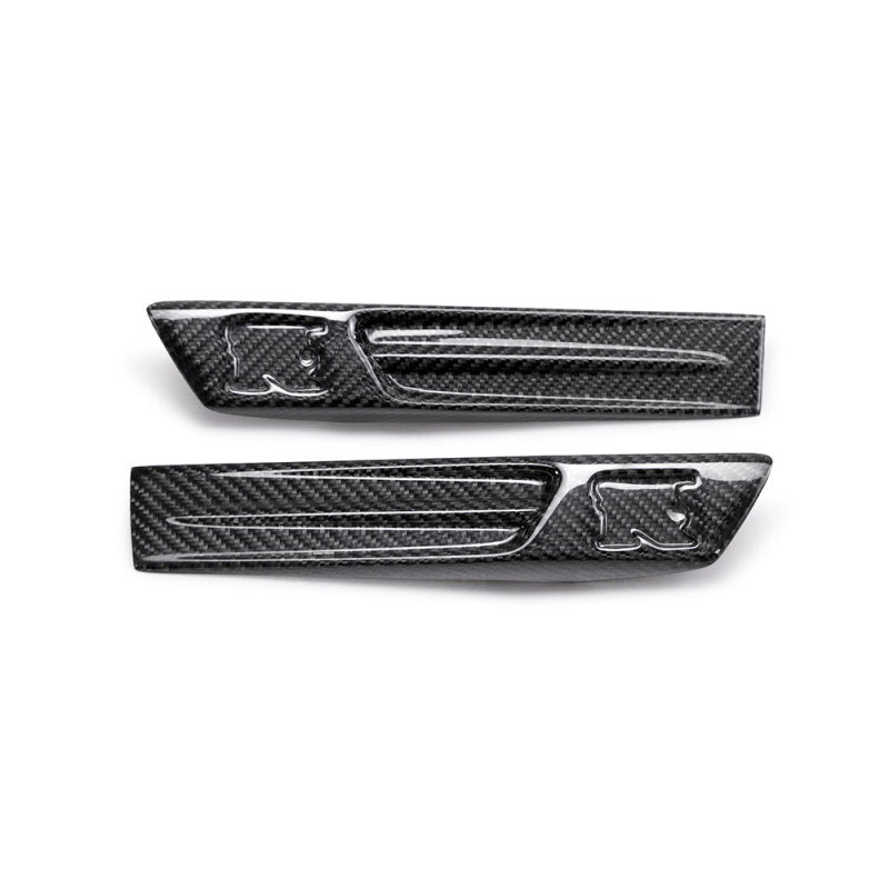 Seibon 09-10 Nissan GTR R35 Carbon Fiber Fender Duct Logos (Pair) 1