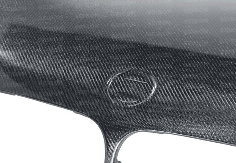 Seibon 02-05 BMW 3 Series 4dr E46 (Manuf Date 7/02-7/06 Models Only) OEM-Style Carbon Fiber Hood 2