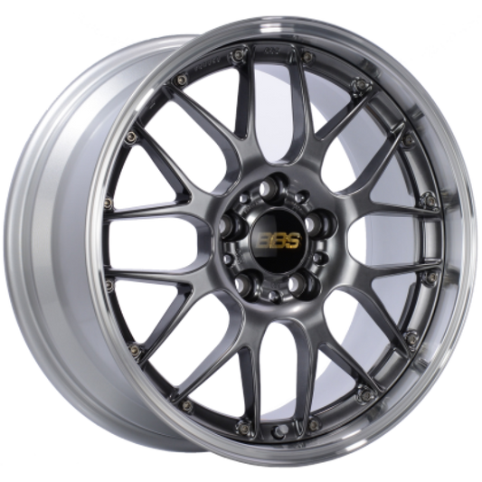 BBS RS-GT 19x8.5 5x112 ET38 Diamond Black Center Diamond Cut Lip Wheel -82mm PFS/Clip Required 0