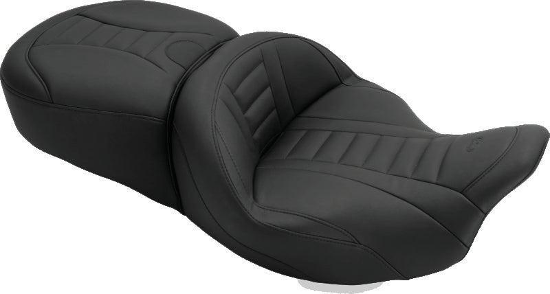 Mustang Motorcycle Mustang 08-21 Harley Electra Glide, Rd Glide, Rd King, Str Glide Touring 1PC Seat Deluxe - Black