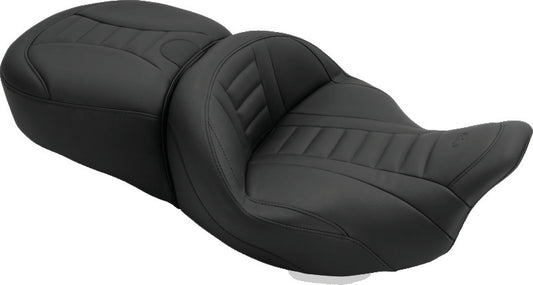 Mustang Motorcycle Mustang 08-21 Harley Electra Glide, Rd Glide, Rd King, Str Glide Touring 1PC Seat Deluxe - Black
