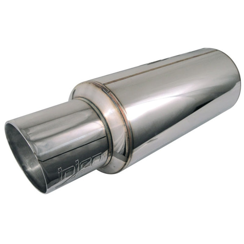 Injen 2 3/8 Universal Muffler w/Stainless Steel resonated rolled tip (Injen embossed logo) 0