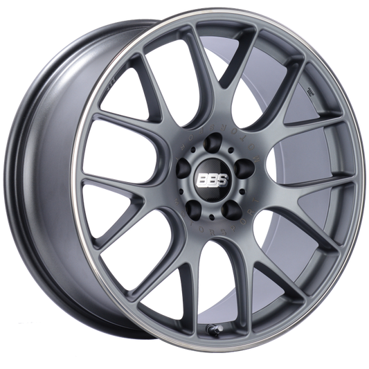 BBS CH-R 20x9.5 5x114.3 ET40 CB66 Satin Titanium Polished Rim Protector Wheel 0
