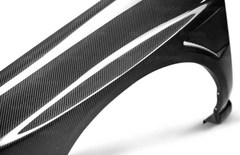 Seibon 06-07 Subaru WRX/STi (Sedan Only) 10mm Wider Carbon Fiber Fenders 4