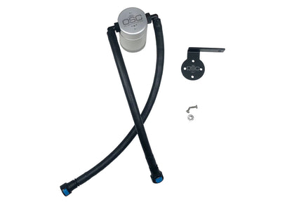 J&L 19-26 Chevrolet Silverado/GMC Sierra 1500 5.3L V8 Driver Side Oil Separator 3.0 - Clear Anod