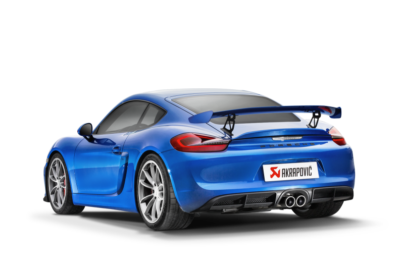 Akrapovic 16-16 Porsche Boxster Spyder / Cayman GT4 (981) Slip-On Line (Titanium) w/ Titanium Tips 2