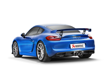 Akrapovic 16-16 Porsche Boxster Spyder / Cayman GT4 (981) Slip-On Line (Titanium) w/ Titanium Tips 2