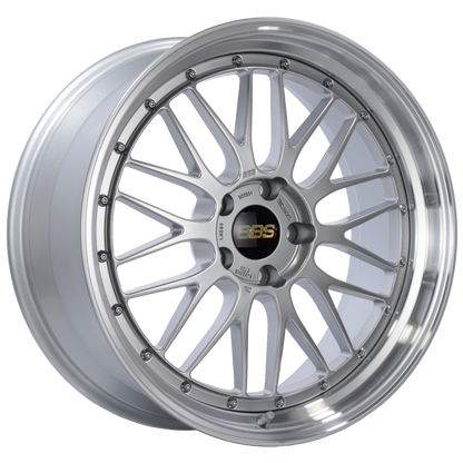 BBS LM 20x9 5x120 ET20 Diamond Silver Center Diamond Cut Lip Wheel -82mm PFS/Clip Required 0