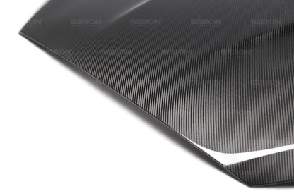 Seibon 15-16 Ford Focus TS-Style Gloss Finish Carbon Fiber Hood 4