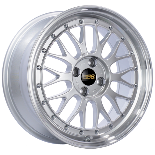 BBS LM 17x7.5 4x100 ET40 Diamond Silver Center Diamond Cut Lip Wheel -70mm PFS/Clip Required 0