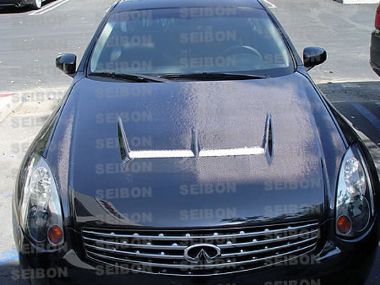 Seibon 03-07 Infiniti G35 Coupe JS Carbon Fiber Hood 0