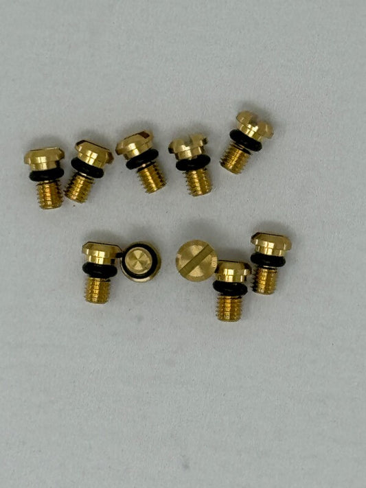 KYB Powersports KYB 90-23 Kaw / Hon / Suz / Yam Front Fork Bleed Bolt w/ O-Ring - Brass - 10 Pack