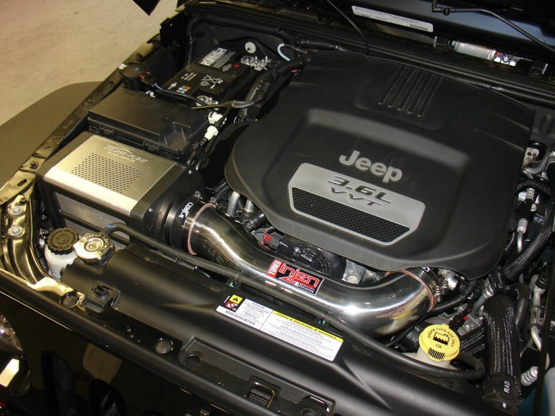 Injen 12-13 Jeep Wrangler JK 3.6L V6 Wrinkle Black Short Ram Intake w/ Power Flow Box 1