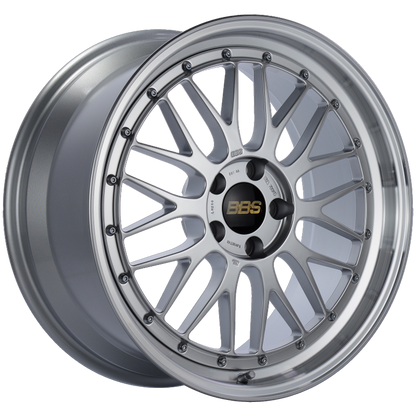 BBS LM 19x9 5x112 ET42 Diamond Silver Center Diamond Cut Lip Wheel -82mm PFS/Clip Required 0