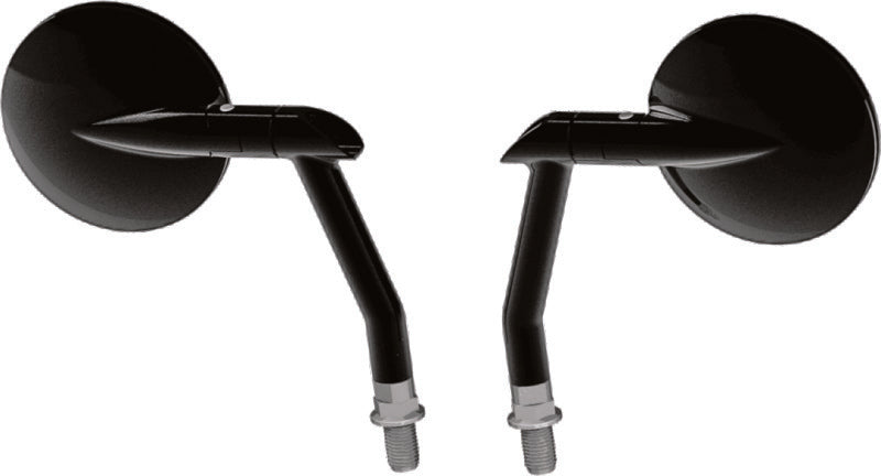Burly Brand Hot Rod Mirror Set - Black