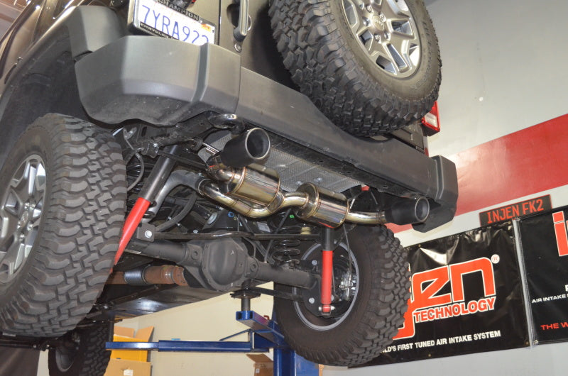 Injen 07-17 Jeep Wrangler JK 3.6L/3.8L 63mm Stealth Black Axle-back Exhaust w/ 4in Black Tips 13