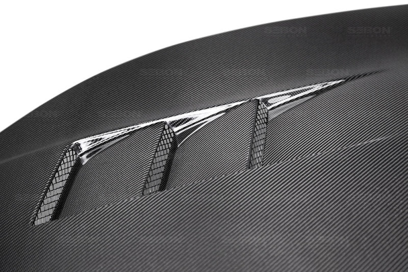 Seibon 2016-2018 Honda Civic Coupe/Sedan/Hatchback TS-Style Carbon Fiber Hood 3