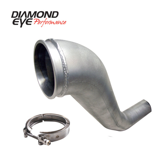 Diamond Eye Performance Diamond Eye KIT 4in Downpipe HX40 TURBO-DIRECT FLANGE W/ V-Band CLAMP AL DODGE 94-02