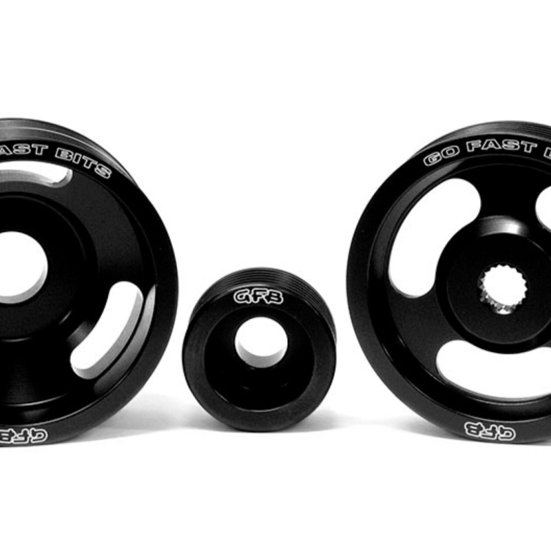 Go Fast Bits GFB 04-10 WRX/STI 3 Piece Under-Drive Pulley Kit w/ Belts (Crank Alternator & Power Steering) - WRX & Impreza