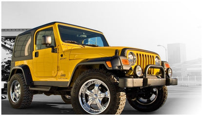 Bushwacker 97-06 Jeep TJ Pocket Style Flares 4pc - Black - Wrangler