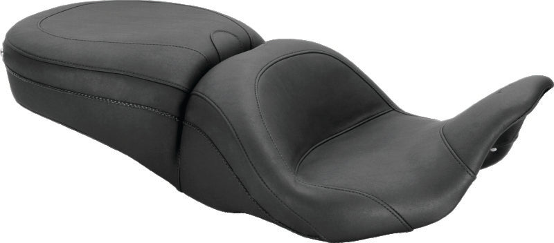 Mustang Motorcycle Mustang 08-21 Harley Electra Glide, Rd Glide, Rd King, Str Glide Lowdown Touring 1PC Seat - Black
