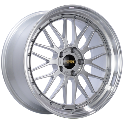 BBS LM 20x10 5x120 ET33 Diamond Silver Center Diamond Cut Lip Wheel -82mm PFS/Clip Required 0