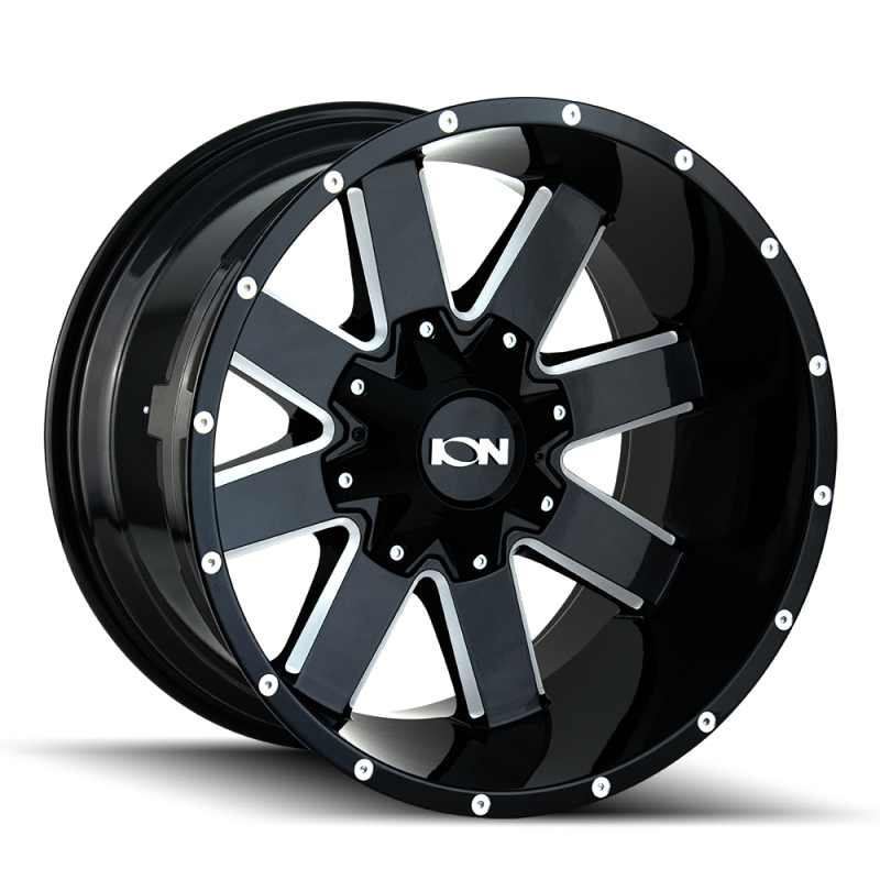 ION Wheels ION Type 141 20x9 / 8x180 BP / 18mm Offset / 124.1mm Hub Gloss Black Milled Wheel