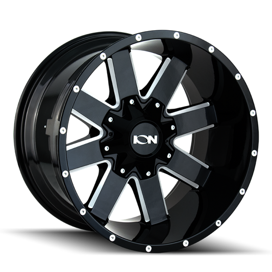 ION Wheels ION Type 141 20x9 / 5x127 BP / 18mm Offset / 87mm Hub Gloss Black Milled Wheel