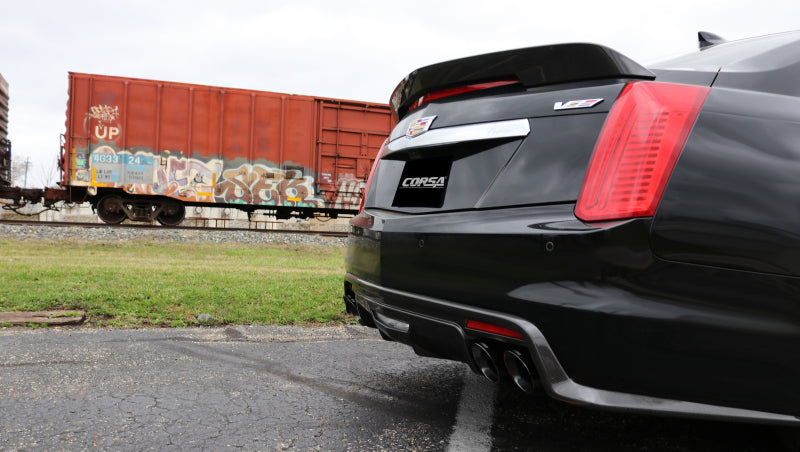 CORSA Performance Corsa 2016-2019 Cadillac CTS V 6.2L V8 2.75in Black Xtreme Axle-Back Exhaust