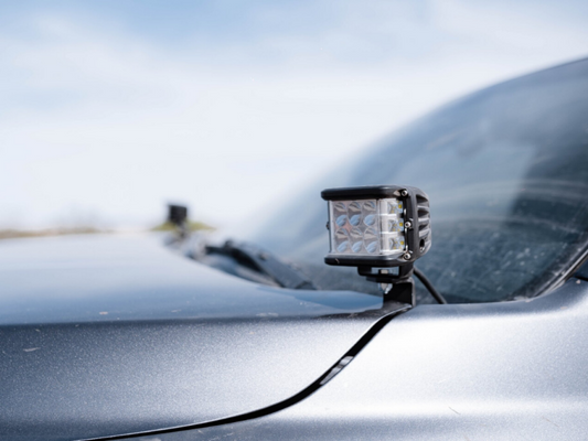 Cali Raised LED Cali Raised 2016-2023 Toyota Tacoma Low Profile Ditch Light Brackets Kit - Blue Backlight - Tall