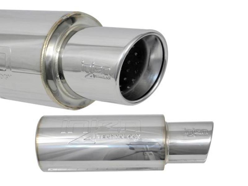 Injen 3.00 Universal Muffler w/Stainless Steel resonated rolled tip (Injen embossed logo) 2