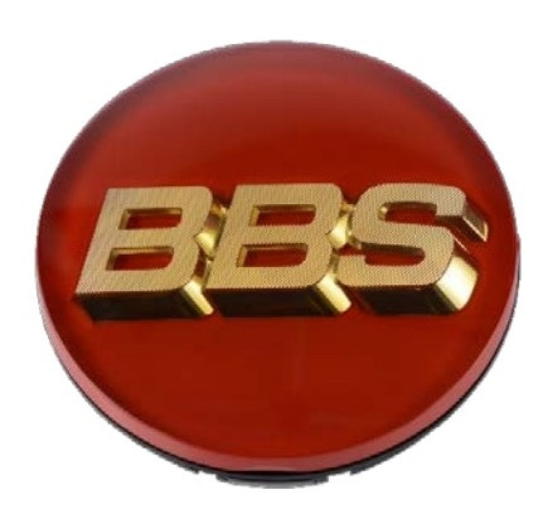 BBS Center Cap 70.6mm Red/Gold (3-tab) (56.24.073) 0