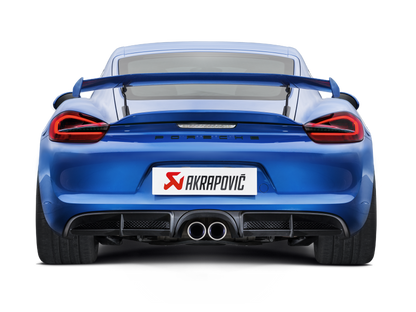 Akrapovic 16-16 Porsche Boxster Spyder / Cayman GT4 (981) Slip-On Line (Titanium) w/ Titanium Tips 3