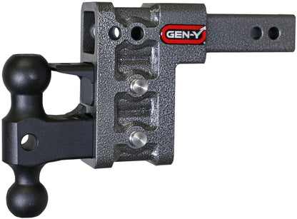 GEN-Y Hitch Gen-Y Mega Duty 2in Shank 5in Drop 2K TW 16K Hitch w/GH-051 Dual-Ball/GH-032 Pintle Lock