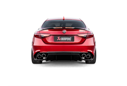 Akrapovic 17-19 Alfa Romeo Giulia Quadrifoglio Evolution Line Cat Back (Titanium) 0