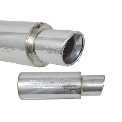 Injen 2 3/8 Universal Muffler w/Stainless Steel resonated rolled tip (Injen embossed logo) 2