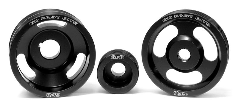 Go Fast Bits GFB 04-10 WRX/STI 3 Piece Under-Drive Pulley Kit w/ Belts (Crank Alternator & Power Steering) - WRX & Impreza