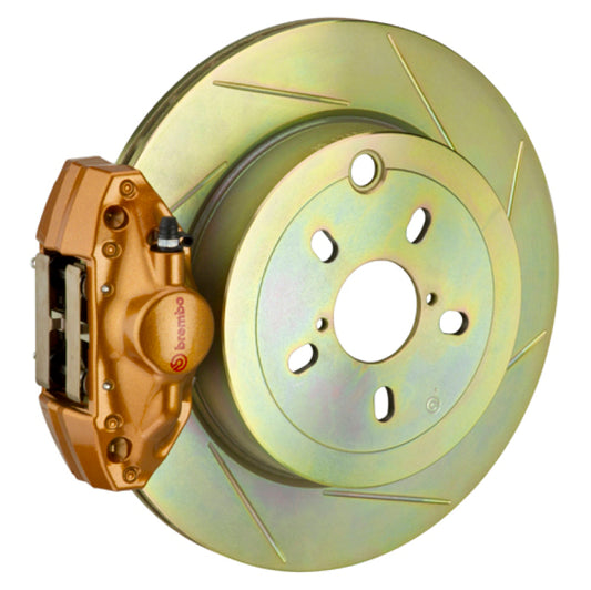 Brembo 12-16 FRS Exc w/ Elec Park Brake Rr GT BBK 2 Pis Cast 2pc 316 x20 1pc Rtr Slot Type1-Gold 0