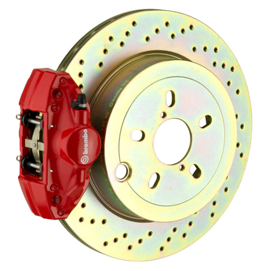 Brembo 08-14 WRX/10-14 Legacy 2.5i Rear GT BBK 2 Piston Cast 2pc 316 x20 1pc Rotor Drilled-Silver 0