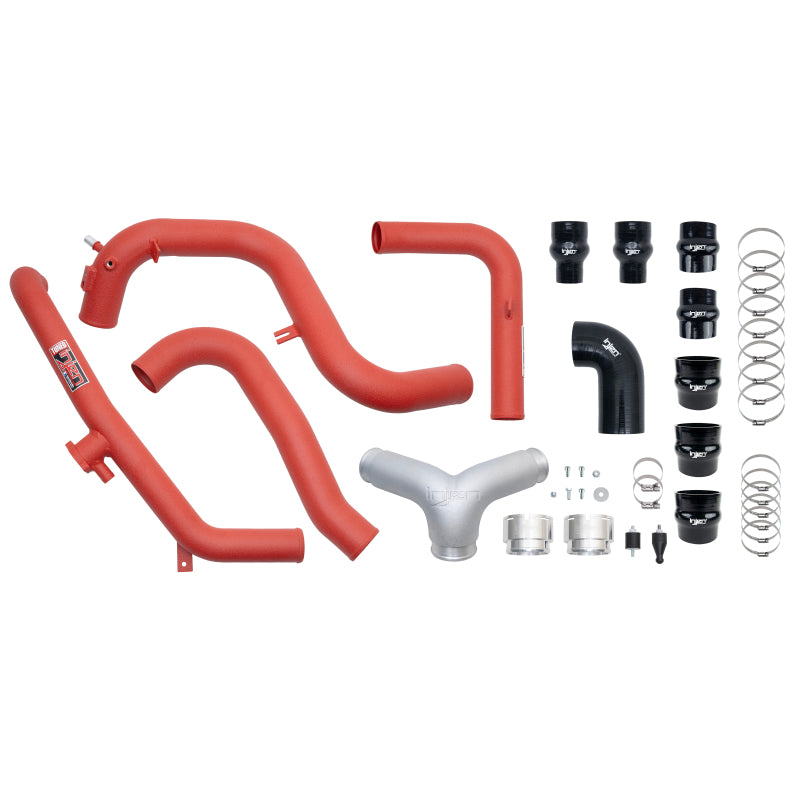 Injen 21-23 Ford Bronco 2.7L V6 (TT) EcoBoost SES Intercooler Pipes - Wrinkle Red 1