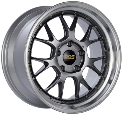 BBS LM-R 19x9.5 5x130 ET40 CB71.6 Diamond Black Center Diamond Cut Lip Wheel 1