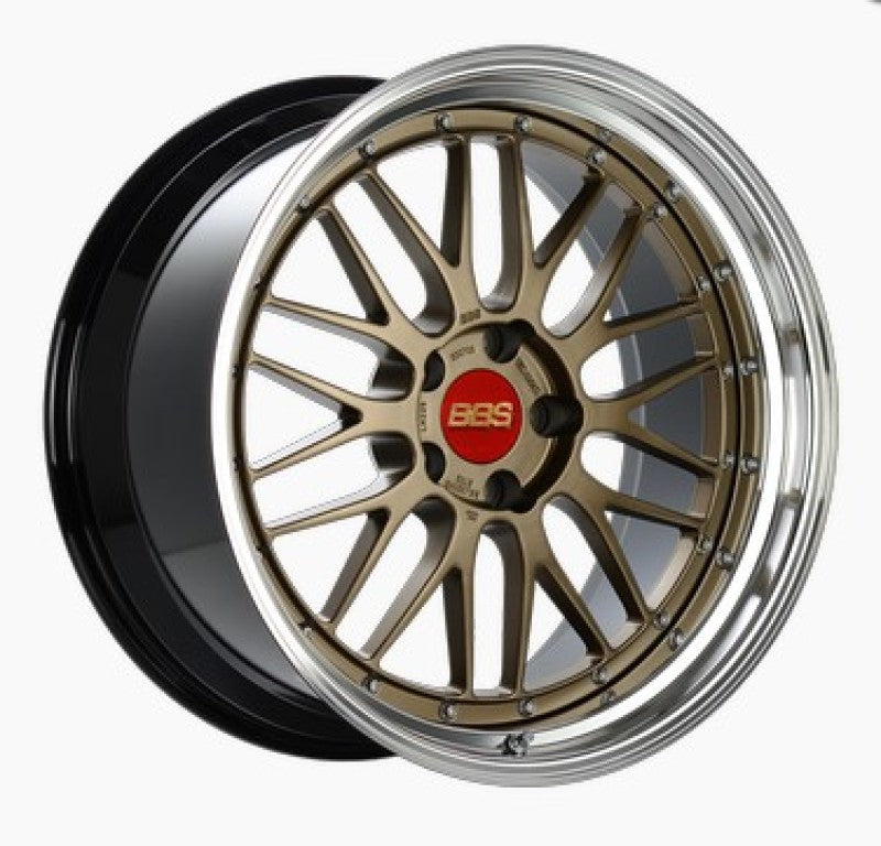 BBS LM 19x11 5x120 ET37 Satin Bronze Center/Bright Machined Lip/Blk Barrel Wheel -82mm PFS/Clip Req 0