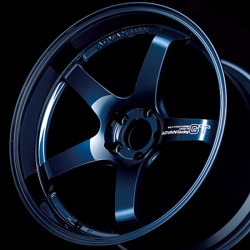 Advan GT Premium Version 18x10.0 +40 5-130 Racing Titanium Blue Wheel 0